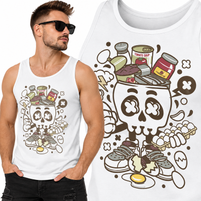 TANK TOP ANIMOWANY  EGG SKULL